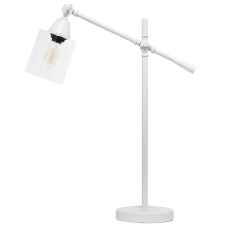 Vertically Adjustable Desk Lamp, White